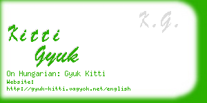 kitti gyuk business card
